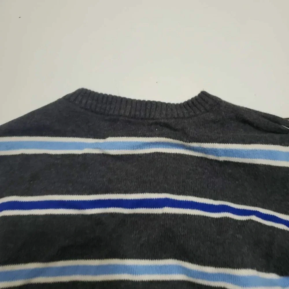 The Children's Place Baby Boys Sweater Black Blue Striped V-Neck Long Sleeve 3T